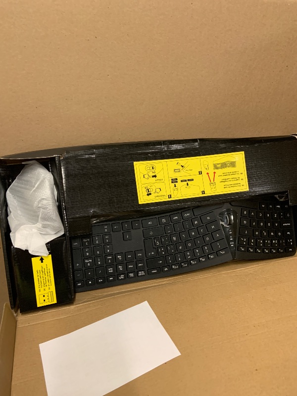 Photo 1 of Perixx PERIDUO-605 ES, Pack de Teclado Ergonómico Inalámbrico - separación de teclas y Ratón Vertical - QWERTY Español