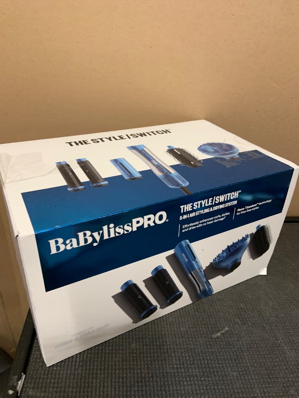 Photo 1 of BaBylissPRO The Style/Switch 5-in-1 Air Styling and Drying System, Ionic Lightweight Multi-Styler Hot Air Styler for Curly and Coily Hair Types