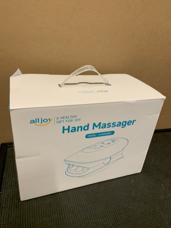Photo 1 of ALLJOY Hand Massager with Heat and Compression, Knuckle Stretching and Hand Massage, 6 Modes 6 Intensities 3 Heat for Arthritis and Carpal Tunnel Relief, Fathers Day Dad Gifts for Husband Men(White)