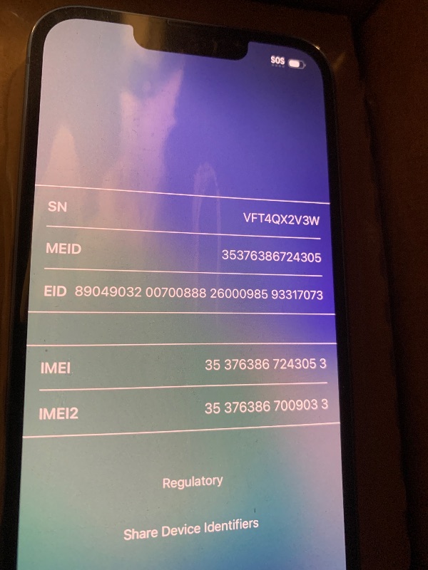 Photo 1 of Apple iPhone 13, 128GB, Blue - Unlocked (Renewed)
