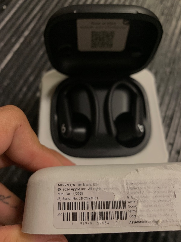 Photo 1 of Beats Powerbeats Pro 2 - Wireless Noise Cancelling Workout Earbuds with Secure- Fit Earhooks, Up to 45-Hour Battery with Charging Case, Sweat & Water Resistant, Heart Rate Monitoring - Jet Black