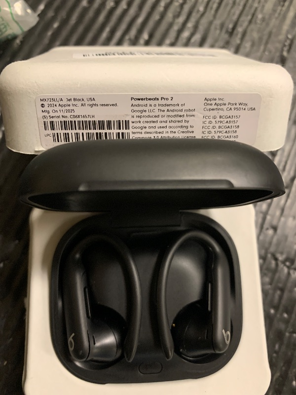 Photo 1 of Beats Powerbeats Pro 2 - Wireless Noise Cancelling Workout Earbuds with Secure- Fit Earhooks, Up to 45-Hour Battery with Charging Case, Sweat & Water Resistant, Heart Rate Monitoring - Jet Black