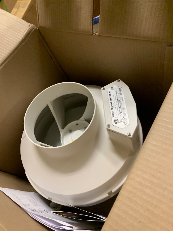 Photo 1 of Festa AMG Legend Extreme EC Radon Fan - Quiet and Energy Efficient 571 CFM Radon Mitigation System Inline Fan - 6" Electric Waterproof Inline Duct - Sturdy Glass Reinforced Poly-Resin White