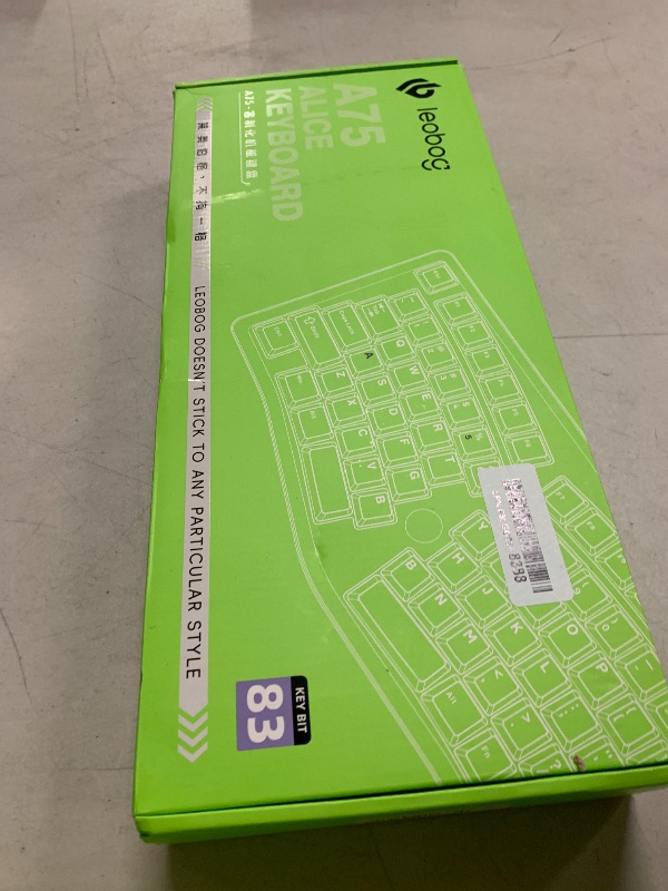 Photo 1 of LEOBOG A75 Alice Keyboard, Tri-Mode Bluetooth/2.4G/USB-C Ergonomic Cute Creamy Keyboard with RGB Backlit Functional Knob Joystick, 75% Layout Hot-Swap Gasket Custom Keyboards for Win Mac PC Gamer-Blue