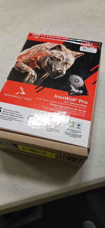 Photo 1 of Seagate IronWolf, Pro 12TB, Enterprise Internal NAS HDD – CMR 3.5 Inch, SATA 6GB/s, 7,200 RPM, 256 MB Cache for RAID NAS - Frustration Free Packaging (ST12000NTZ01)