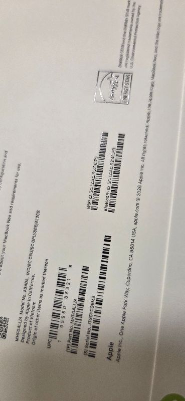Photo 1 of Apple 2026 MacBook Neo 13-inch Laptop with A18 Pro chip: Built for AI and Apple Intelligence, Liquid Retina Display, 8GB Unified Memory, 512GB SSD Storage, 1080p FaceTime HD Camera, Touch ID; Indigo