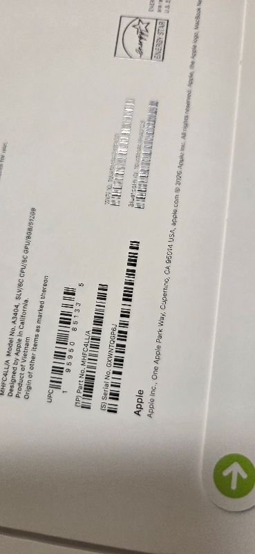 Photo 1 of Apple 2026 MacBook Neo 13-inch Laptop with A18 Pro chip: Built for AI and Apple Intelligence, Liquid Retina Display, 8GB Unified Memory, 512GB SSD Storage, 1080p FaceTime HD Camera, Touch ID; Silver