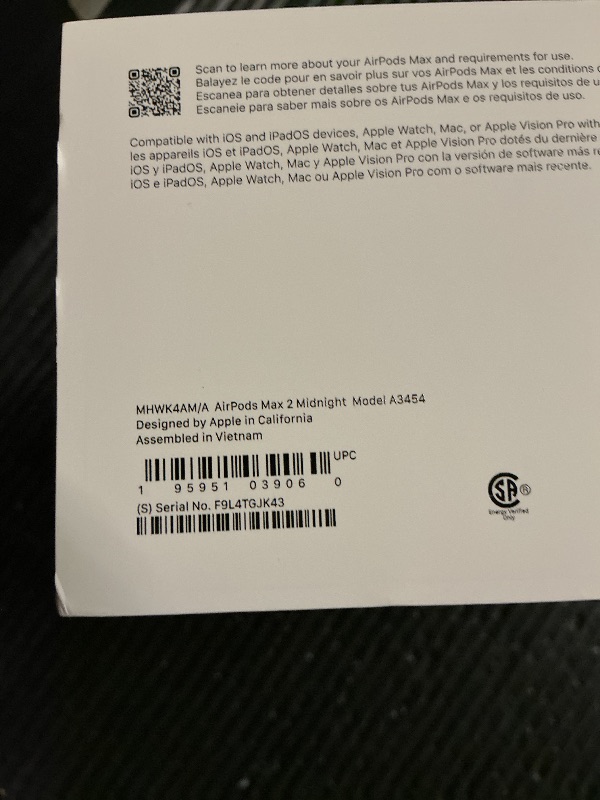 Photo 1 of Apple AirPods Max 2 Wireless Over-Ear Headphones, Active Noise Cancellation, Adaptive Audio, Personalized Spatial Audio, Live Translation, Bluetooth Headphones for iPhone – Midnight