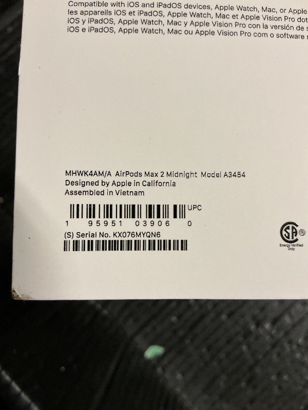 Photo 1 of Apple AirPods Max 2 Wireless Over-Ear Headphones, Active Noise Cancellation, Adaptive Audio, Personalized Spatial Audio, Live Translation, Bluetooth Headphones for iPhone – Midnight