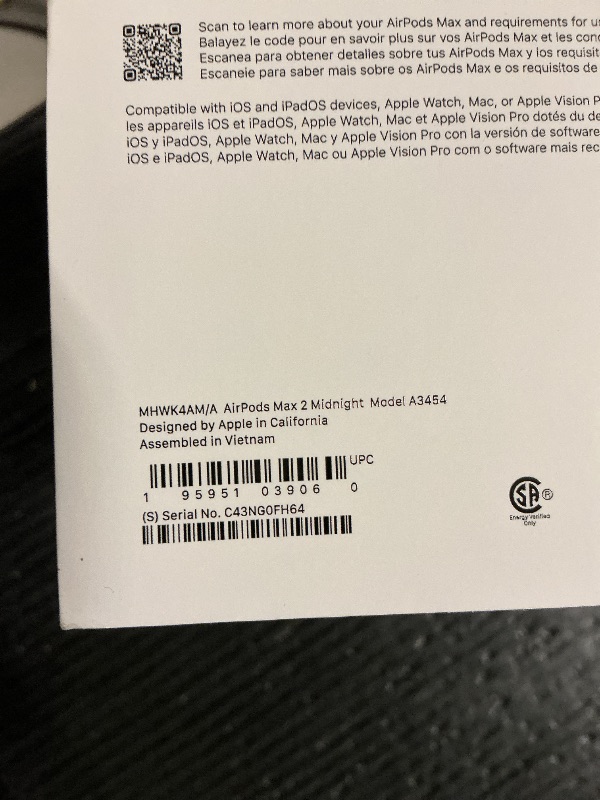 Photo 1 of Apple AirPods Max 2 Wireless Over-Ear Headphones, Active Noise Cancellation, Adaptive Audio, Personalized Spatial Audio, Live Translation, Bluetooth Headphones for iPhone – Midnight