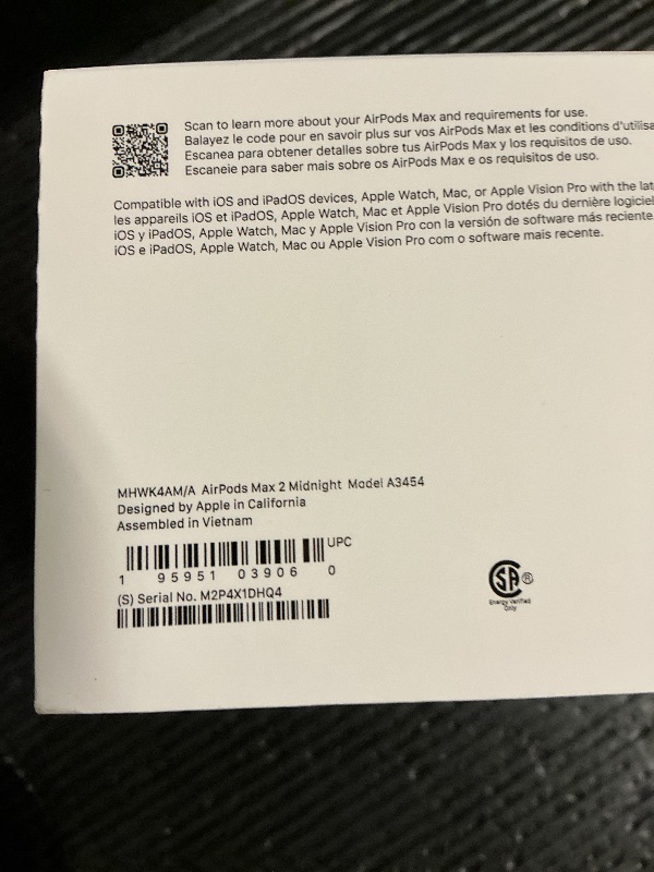 Photo 1 of Apple AirPods Max 2 Wireless Over-Ear Headphones, Active Noise Cancellation, Adaptive Audio, Personalized Spatial Audio, Live Translation, Bluetooth Headphones for iPhone – Midnight