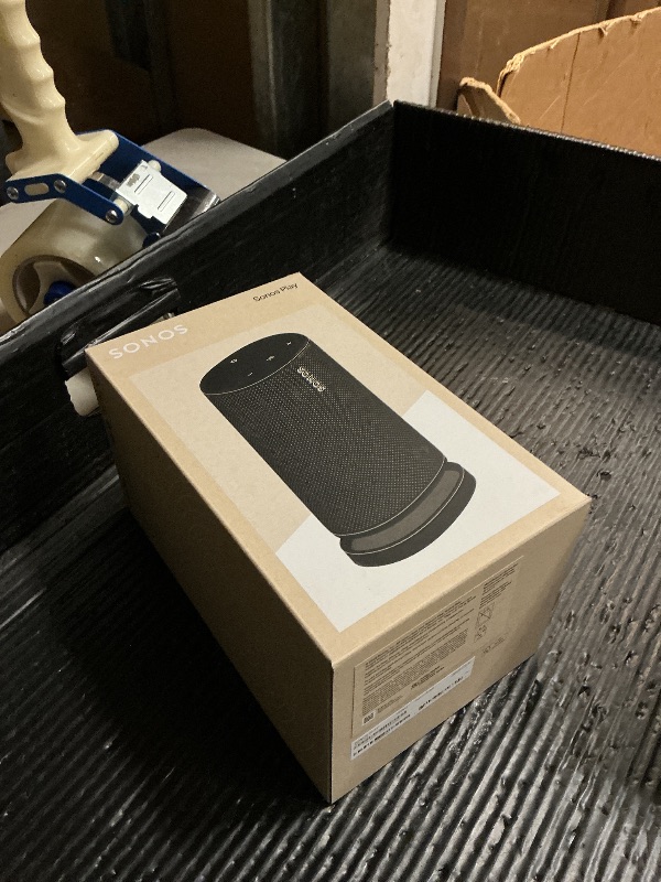 Photo 1 of Sonos Play - Portable Bluetooth Speaker with WiFi, Alexa, 24-Hour Battery Life, Charging Base - Black