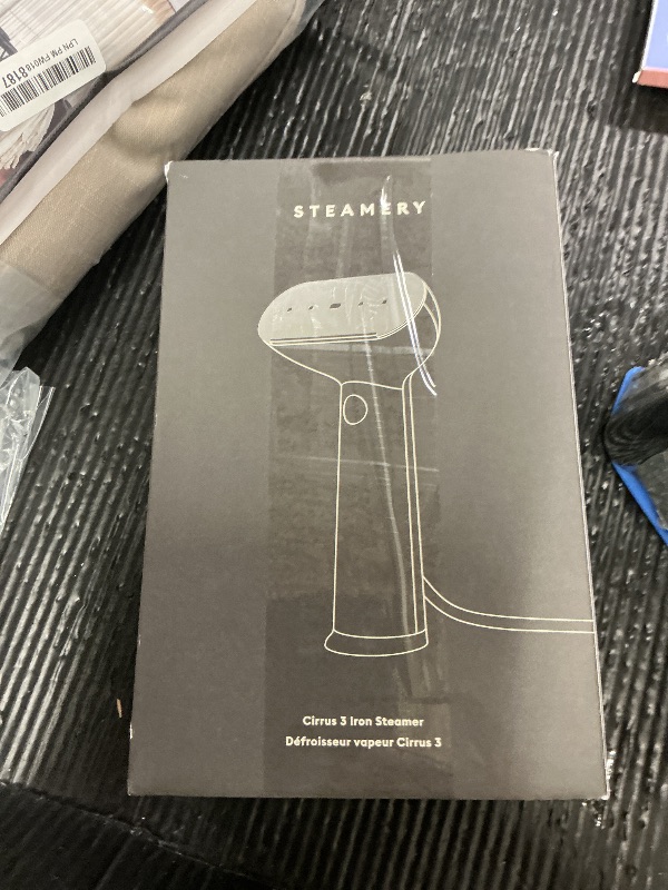 Photo 1 of Steamery Handheld Clothes Steamer Cirrus 3, 1200W, US Plug, Heated Ironing Plate, Fast Heat Up, Garment Wrinkle Remover, Black