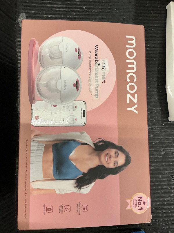 Photo 1 of Momcozy M5 Smart APP Controlled Wearable Breast Pump, Hands-Free Wireless Electric Pump, 3 Modes 9 Suction Levels, BPA-Free, Portable Lightweight, 24mm Flange, 2-Pack Cozy Red