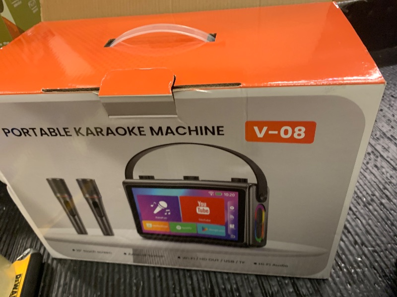 Photo 1 of Karaoke Machine for Adults, Built-in 10.1" HD Lyrics Screen, Supports WiFi Bluetooth HDMI USB and TF, Portable Karaoke Player with 2 Wireless Microphones for Home Party Family Gathering