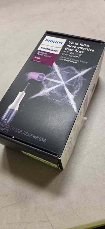 Photo 1 of Philips Sonicare Cordless Power Flosser 3000 + 2 Additional Nozzles (4 Total) White, HX3827/21