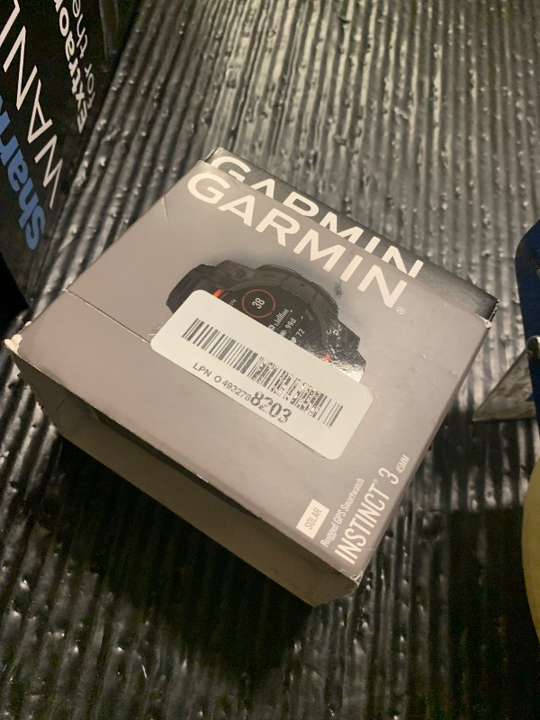 Photo 1 of Garmin Instinct® 3 45mm, Solar Charged Display, Rugged Outdoor GPS Smartwatch, Metal-Reinforced Bezel, Built-in Flashlight, Black