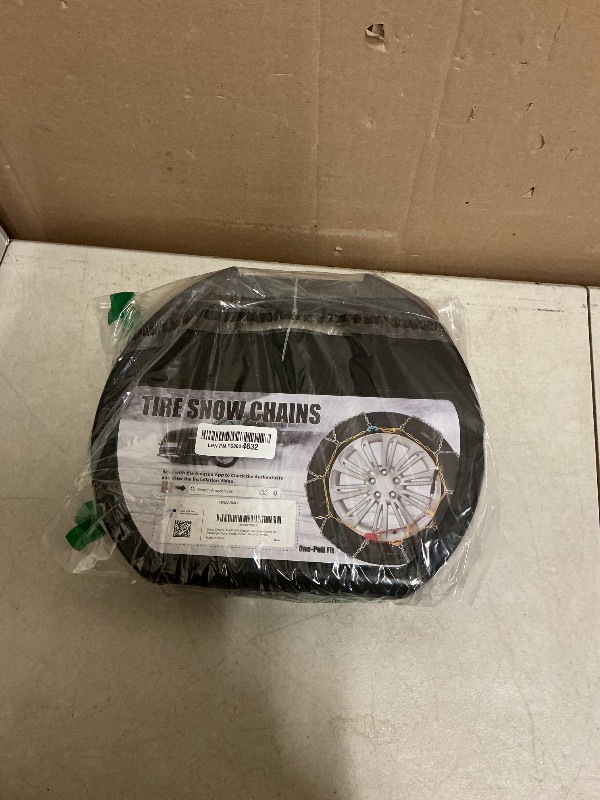 Photo 1 of Snow-Chains Easy Install Tire-Chains, One-Pull Fit Design Tire Snow Chains for Passenger Cars, Sedan, SUVs, Emergency Winter Tire Traction Car Tires 195 205 215 245 - Set of 2 (KN100)
