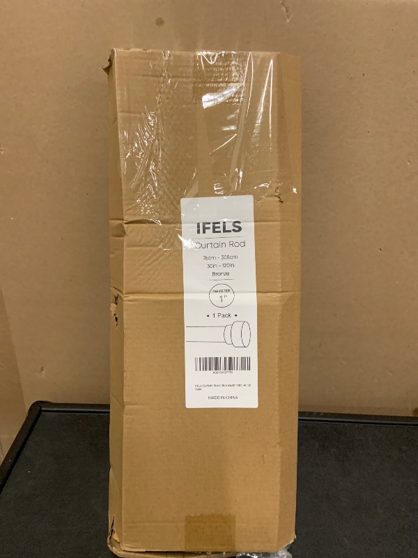 Photo 1 of IFELS Heavy Duty Curtain Rods for Windows 66 to 120 Inch, 1 Inch Bronze Window Curtain Rod for Bedroom, Living Room, Outdoor, Adjustable Easy Install Long Modern Curtains Rods(A1,Bronze,30"-120")