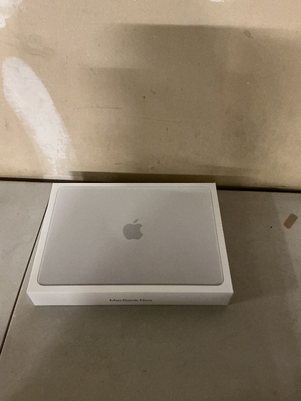 Photo 1 of Apple 2026 MacBook Neo 13-inch Laptop with A18 Pro chip: Built for AI and Apple Intelligence, Liquid Retina Display, 8GB Unified Memory, 512GB SSD Storage, 1080p FaceTime HD Camera, Touch ID; Silver