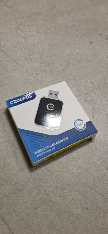 Photo 1 of Wireless Carplay Adapter for iPhone, Convert Wired Car play to Wireless, 2 in 1 Plug and Play Mini CarPlay and Android Auto Adapter for iOS 10 Android 11 and Above, Cars with Built-in Carplay (Silver)