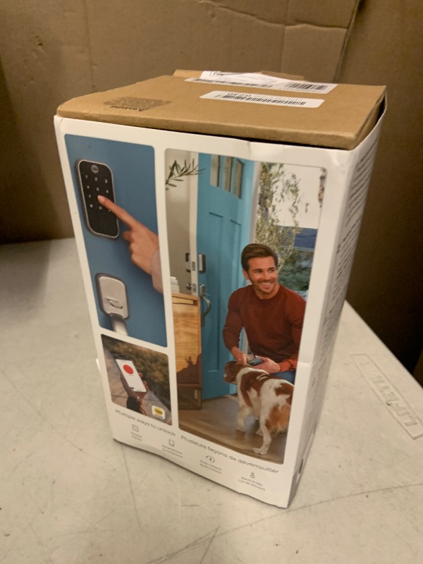 Photo 1 of Yale Security Assure Lock 2 Deadbolt, Satin Nickel Keyed Smart Entry Door Lock with Wi-Fi Connected Keypad for Code Entry and Remote Access, YRD410-WF1-619