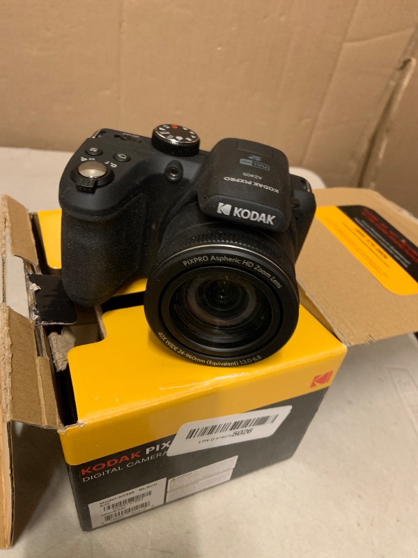 Photo 1 of Kodak PIXPRO AZ405 Digital Camera, 40x Optical Zoom Bridge with 20MP Sensor, AA Batteries, OIS, 1080p Full HD Video, Black