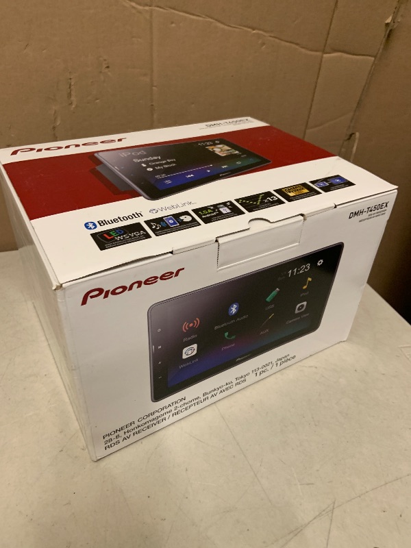 Photo 1 of Pioneer DMH-T450EX 9" Capacitive Touchscreen, Floating Display – Alexa, Bluetooth, Backup Camera, FLAC, Short Chassis, USB, AM/FM Radio, 13-Band EQ, RCA Preouts