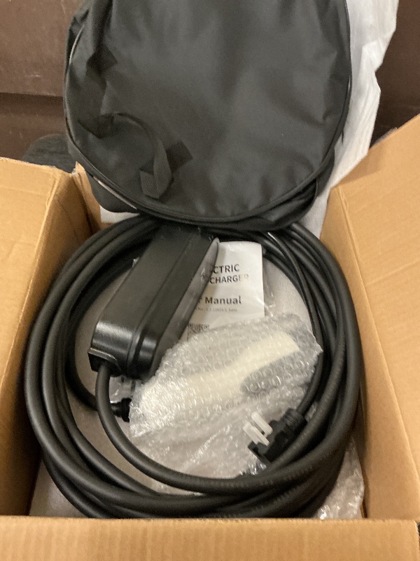 Photo 1 of TopAutoGear Portable EV Charger Level 1 & 2, 110V-240V, 8-16A Adjustable, NEMA 6-20 Plug with 5-15 Adapter, 40ft, Emergency Backup Travel Cable, Compatible with All J1772 EVs