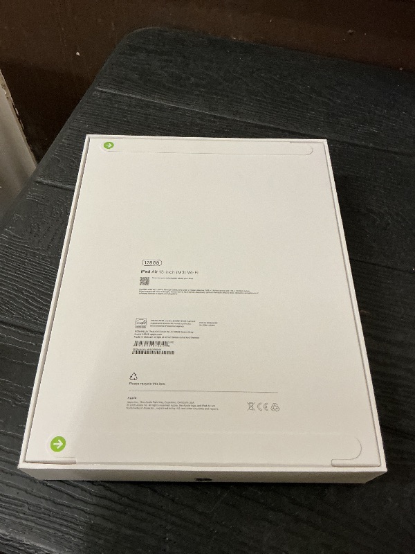 Photo 1 of Apple iPad Air 13-inch with M3 chip Built for Apple Intelligence, Liquid Retina Display, 128GB, 12MP Front/Back Camera, Wi-Fi 6E, Touch ID, All-Day Battery Life — Space Gray