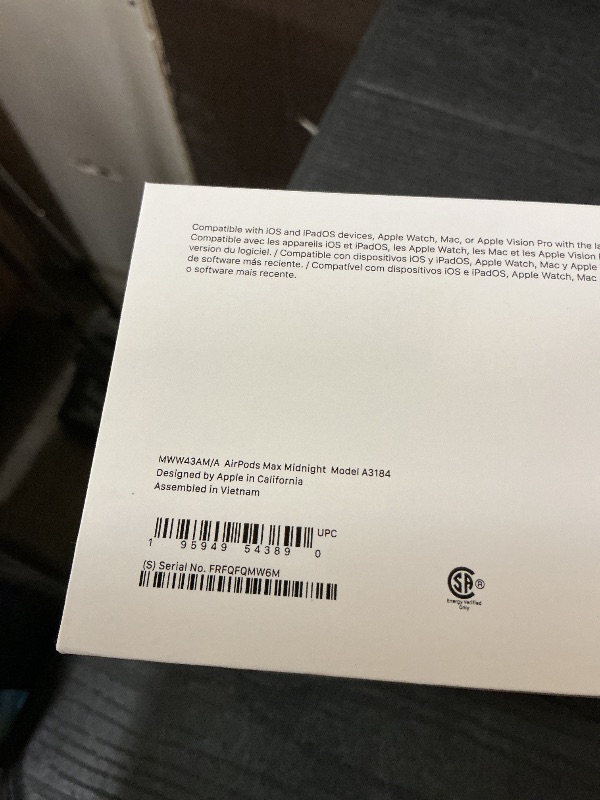 Photo 1 of Apple AirPods Max Wireless Over-Ear Headphones, Pro-Level Active Noise Cancellation, Transparency Mode, Personalized Spatial Audio, USB-C Charging, Bluetooth Headphones for iPhone - Midnight