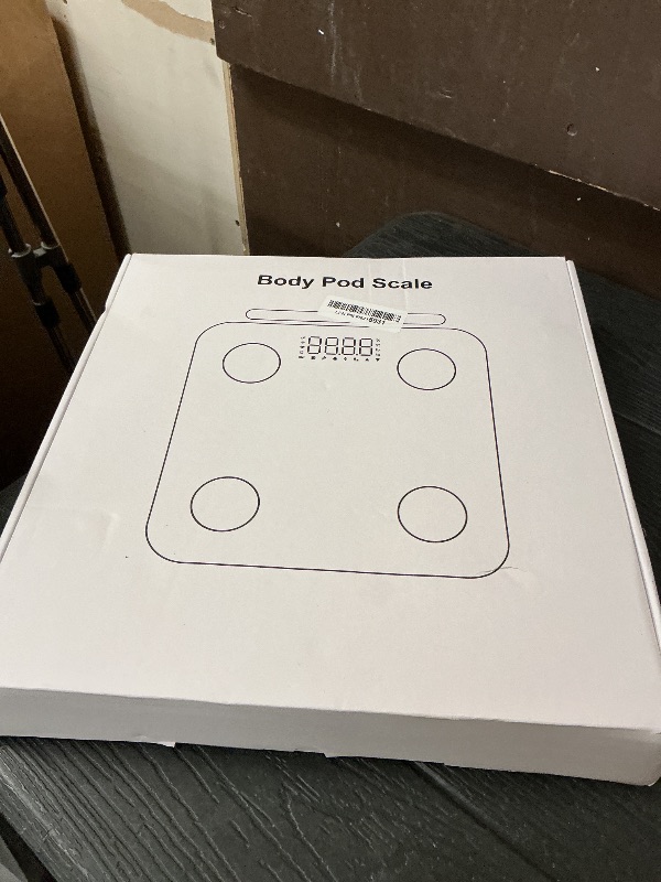 Photo 1 of The Body Smart Scale: 8-Electrode Health Pod Scale with 40+ Measurements Including Weight, Fat, BMI, Muscle Mass - Full Body Composition, 400 lbs Limit, 4xAAA Batteries Included