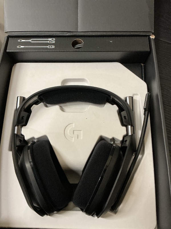 Photo 1 of Logitech G Astro A50 X Multi-Platform Wireless Gaming Headset + Base Station for PS5/Xbox/PC: PLAYSYNC Video & Audio Switcher, HDMI 2.1 4K 120Hz VRR, <24bit/48kHz, 24hr Battery, 2.4GHz & BT - Black