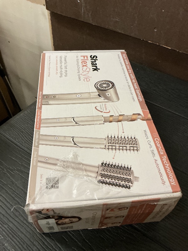 Photo 1 of Shark FlexStyle Air Styling & Drying System, Powerful Hair Dryer Brush & Multi-Styler with Auto-Wrap Curlers, Paddle Brush, Oval Brush, Concentrator Attachment, Stone, HD430