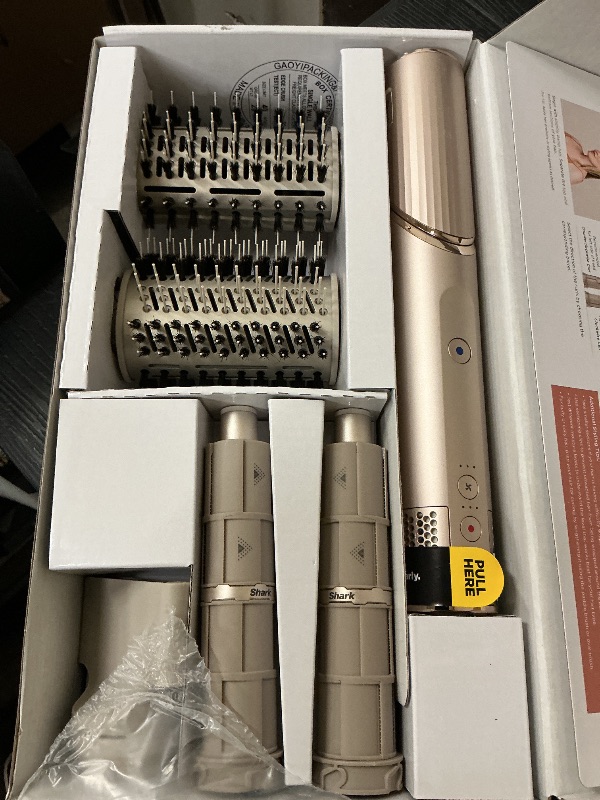 Photo 1 of Shark FlexStyle Air Styling & Drying System, Powerful Hair Dryer Brush & Multi-Styler with Auto-Wrap Curlers, Paddle Brush, Oval Brush, Concentrator Attachment, Stone, HD430