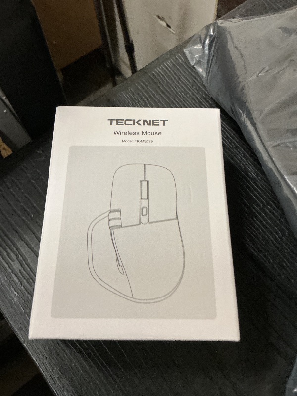 Photo 1 of TECKNET Wireless Mouse, Bluetooth Mouse (BT5.3/5.0 & 2.4G) Rechargeable Ergonomic Optical Mouse with 6 Adjustable DPI, Side Scroll, Quiet Clicks, USB A Receiver, 7 Buttons, Wide Compatibility - Black