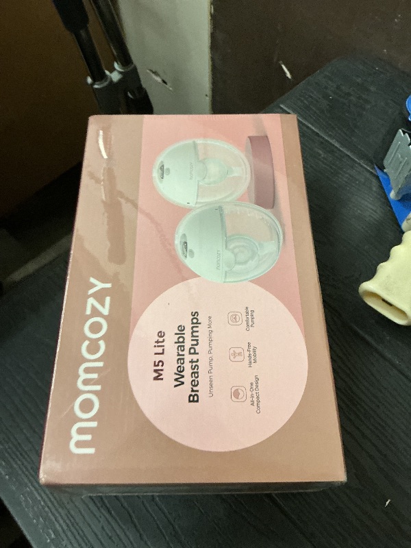 View 2 of Momcozy M5 Lite Hands-Free Wearable Breast Pump, DoubleFit Flange for Baby-Like Comfort, 3 Modes & 9 Suction Levels, No Flange Insert or Hard Carry Case, 24mm, 2-Pack, Cozy Red