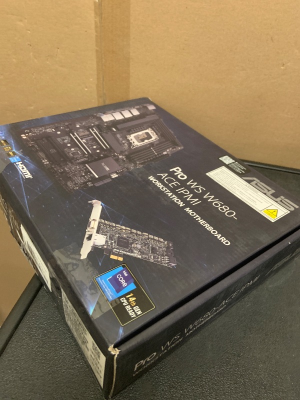 Photo 1 of ASUS Pro WS W680-ACE IPMI Intel LGA1700 ATX workstation motherboard,2x PCIe 5.0x16 slot,DDR5,ECC memory,2x2.5 Gb Lan,3xM.2 slots,SlimSAS,BMC header,THUNDERBOLT4 Header,IPMI Expansion card bundled,ACCE