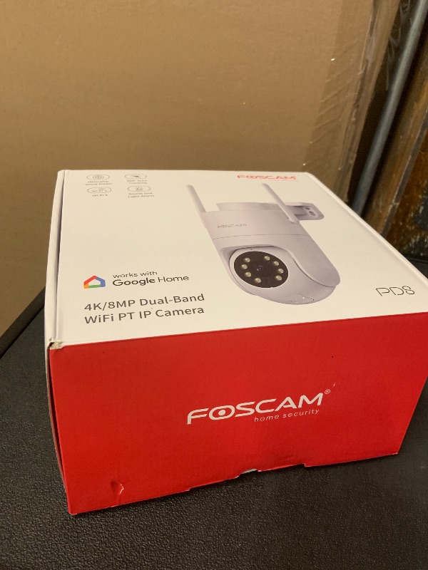 Photo 1 of FOSCAM 4K Security Camera Outdoor, Full Space Sense WiFi Camera 360° Radar Auto-Tracking, No-Blind-Spot View, Human/Car/Motion/Sound Detection, Color Night Vision, IP66 Compatible with Alexa