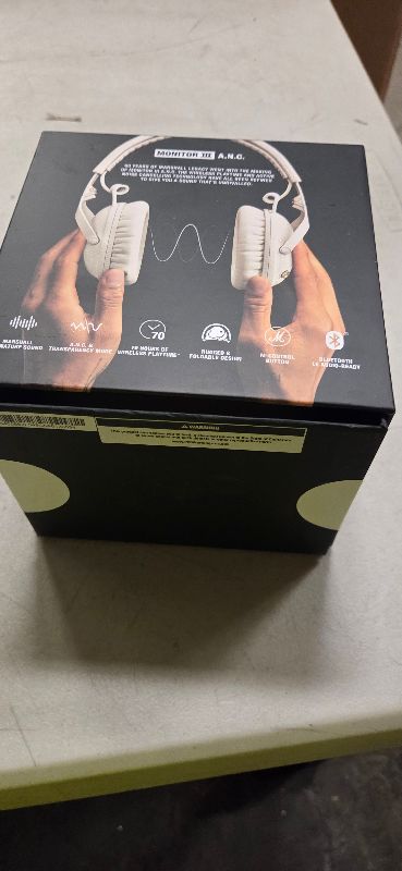 Photo 1 of Marshall Monitor III A.N.C. Wireless Over-Ear Bluetooth Headphones - Active Noise Cancellation | 100+ Hr Playtime | Microphone for Calls | Lightweight, Foldable Design for Travel - Cream