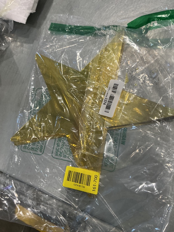 Photo 1 of 10 Pcs Gold Star Garland - 130 Feet Hanging Stars Glitter Banner for 2026 Graduation Decorations, Classroom Birthday, Wedding & Christmas Party Decor, Twinkle Backdrop Supplies