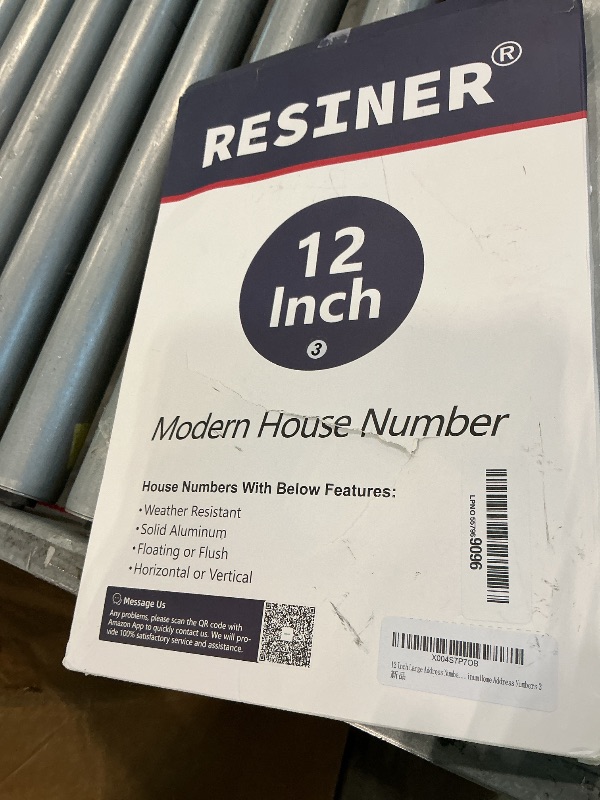 Photo 1 of 12 Inch Large Address Numbers For House Large Modern Floating House Numbers, Outdoor Metal House Numbers Matte Black Vertical Horizontal Aluminum Home Address Numbers 3
