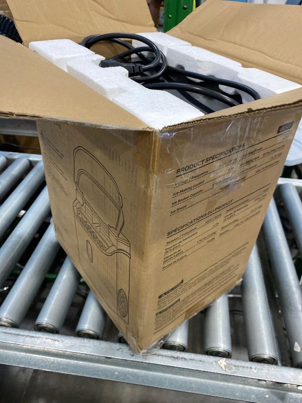Photo 1 of [UNTESTED] [CLERKNOTES] Silonn Nugget Ice Maker Countertop, Pebble Ice Makers with Crushed Soft Chewable Ice, 33lbs Per Day with Scoop, Pellet Portable Ice Machines with Auto-Cleaning for Home, Kitchen, Office, Black