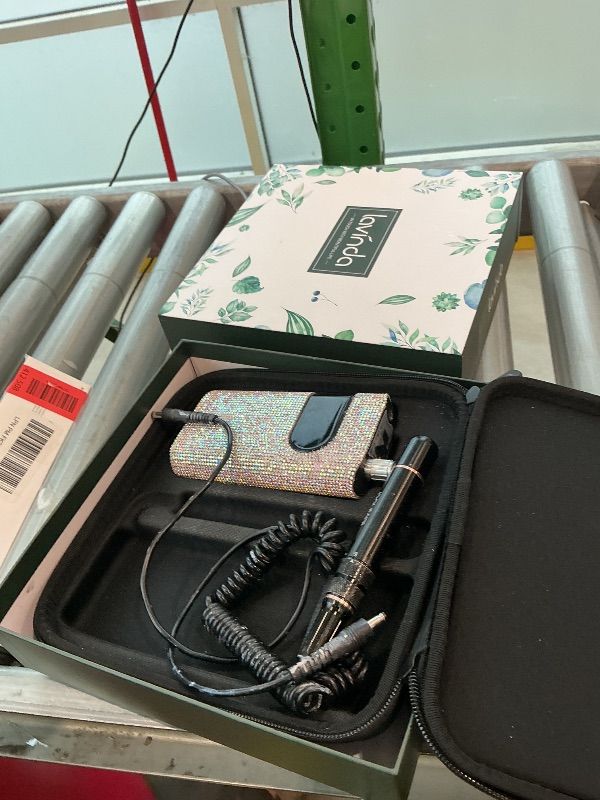 Photo 1 of [NONFUNCTIONING] Professional Rechargeable Nail Drill Machine, Lavinda Diamond 35000RPM Electric Nail File Cordless Portable Nail Drill with Coreless Motor for Acrylic Nails, Manicure Pedicure Tool, Crystal Diamond