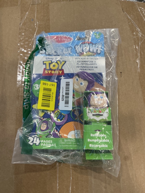 Photo 1 of ** USED** Melissa & Doug Sticker Wow!™ 24-Page Activity Pad and Sticker Stamper, 300 Stickers, Arts and Crafts Fidget Toy Collectible Character – Disney Buzz Lightyear - for Kids Ages 3+ - FSC Certified