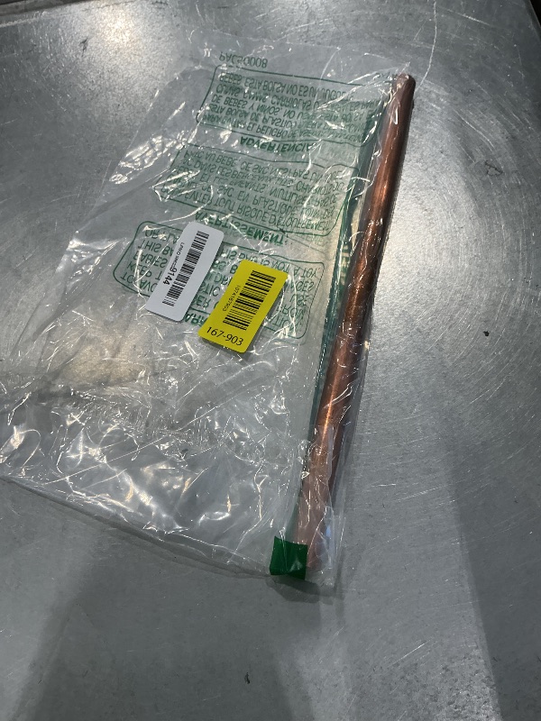 Photo 1 of 1/2 Inch Type L Copper Pipe, Rigid Plumbing Tube for Water, HVAC and Refrigeration, ASTM B88 Certified, Sweat-Solder Compatible (0.5, 1/2" (0.625" OD / 0.545" ID), Inches, 12.0, Inches)
