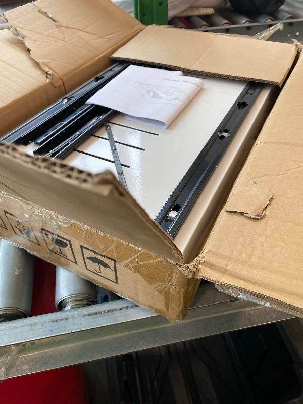 View 3 of [MISSING PARTS] Pull out Cabinet Organizer, 21"Deep, 11.8"Wide Full-Extension Heavy Duty Slide out Drawers with Nano Adhesive, Roll Out Shelves Sliding Cabinet for Kitchen, Bathroom, Pantry,Under Sink Storage(White)
