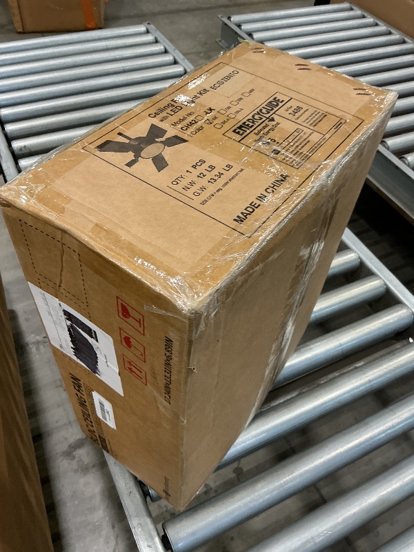 Photo 1 of ***HARDWARE NOT IN ORIGINAL PACKAGING*** ***MISSING HARDWARE*** Ecozento 42 Inch Black Smart Ceiling Fan with LED Lights and WiFi Alexa APP Remote,3CCT,6 Speed,Quiet Reversible DC Motor,Small Indoor Outdoor Fan for Bedroom,Living Room,Patio