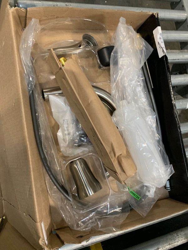 Photo 1 of ***MISSING SPOUT*** Delta Kate Brushed Nickel Kitchen Faucet with Pull Down Sprayer and Soap Disperser, Modern Two Hole Kitchen Sink Faucet, Single Handle, Stainless 16970-SSSD-DST