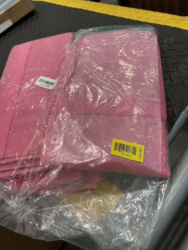 Photo 1 of 12 Pack Extra Heavy Duty Large Moving Bags with Strong Zipper & Comfortable Handles, Sturdy & Durable Clothes Storage Bags Totes Bins, Packing Moving Boxes for College Supplies, Pink